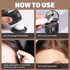 Root Touch Up Hair Color Powder for Concealing Hair Loss & Thinning, Gray Hair Shadow Root Cover Up for Women & Men (Light Brown, 0.35Ounce)