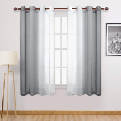 DWCN Grey Ombre Sheer Curtains by DWCN