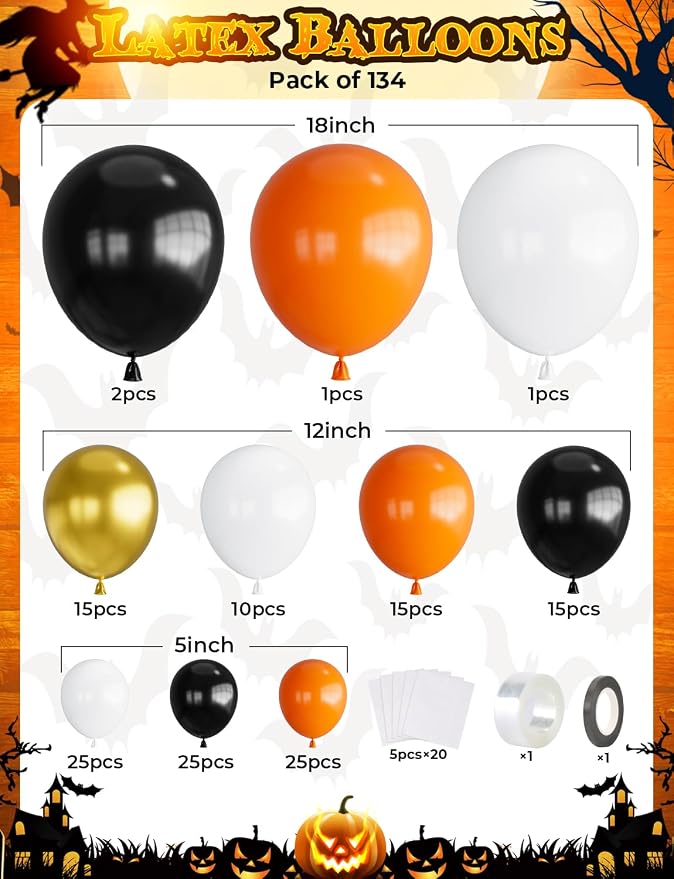 Halloween Balloon Garland Arch Kit, Haunted House, Spooky Birthday or Indoor - Image 4