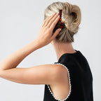 Tortoise Hair Barrette for Thin Hair, Classic Rectangle French Barrette for Women, Lightweight and Comfortable, Strong Hold | France Luxe