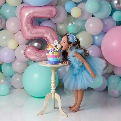 Light Pink 3 Balloon, 40 Inch Large Pastel Pink Foil Helium Number Balloons 0-9 - Image 4