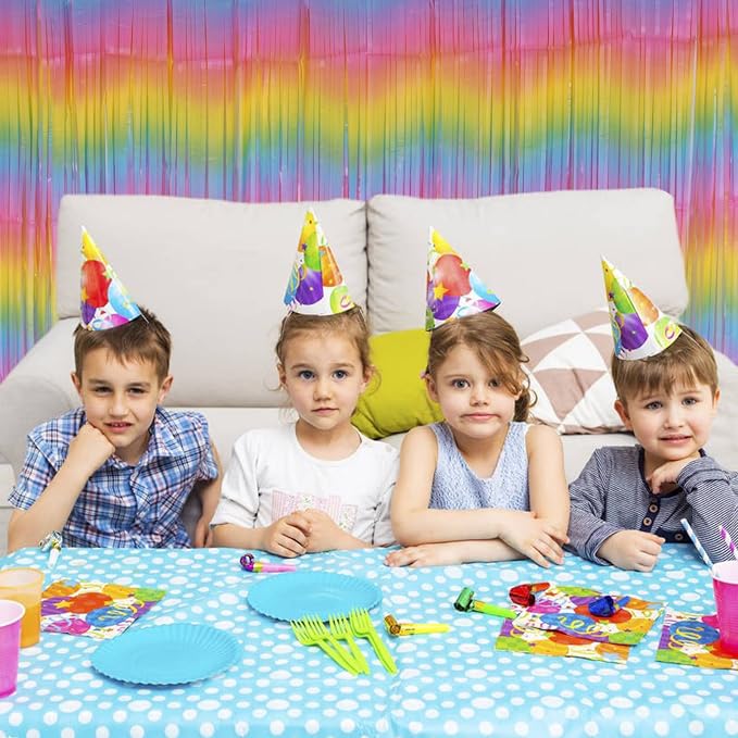 PIGETALE Pastel Rainbow Foil Fringe Curtains - Image 6