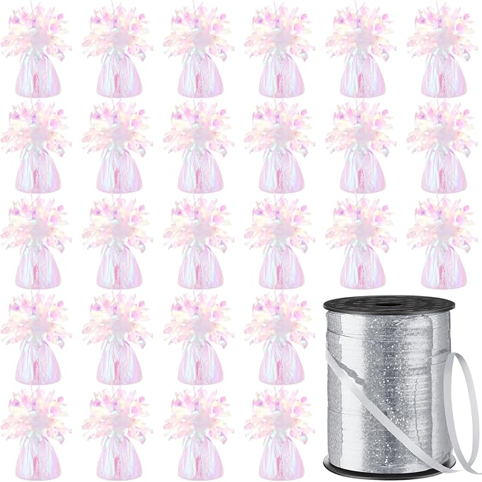 Yunsailing 25 Pcs Heavy Metallic Balloon Weights by Yunsailing