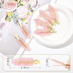 20PCS Bridesmaid Hair Clips - No Bend, Light Pink Hair Clips for Bride, Women & Girls (20Pcs/10Cards)