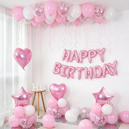 Pink White Birthday Decorations - Image 4