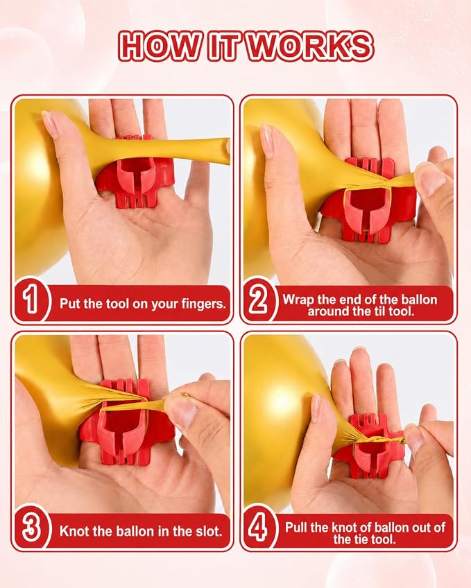 Tinabless Balloon Arch Clips Set, 80 Reusable Balloon Clips - Image 5