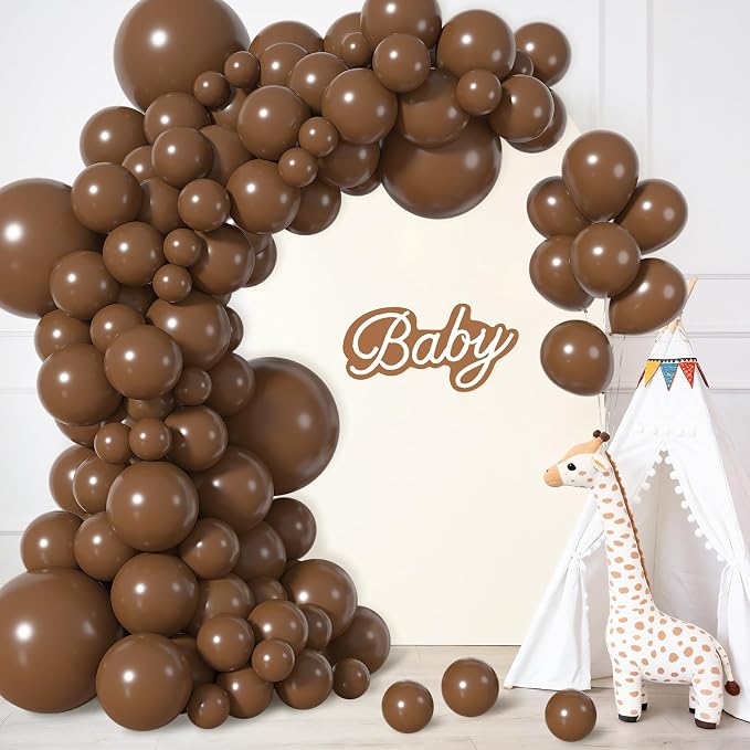 164Pcs Brown Balloons Garland Arch Kit Different Sizes | 18 12 10 5 inch Dark - Image 5