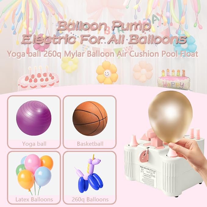 4-in-1 Electric Balloon Pump for All Balloons, Inflatables, and Sports Balls - Image 3