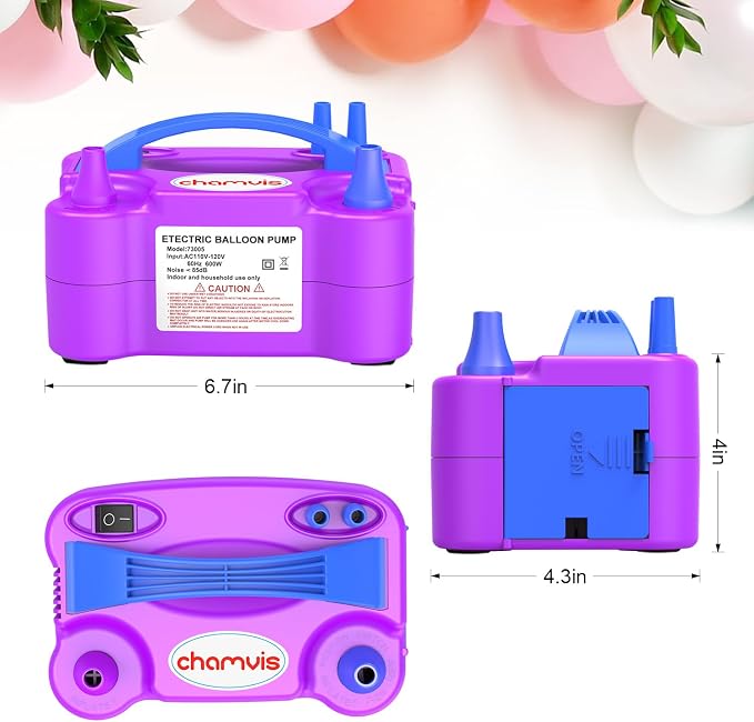chamvis Balloon Pump Electric, Balloon Air Pump Inflate Pump - Image 5