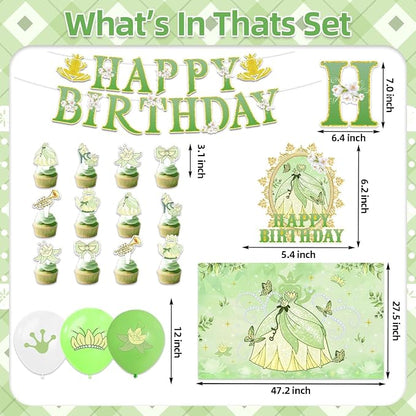 42Pack Princess and Frog Party decoration pack include Banner, Honeycomb - Image 3