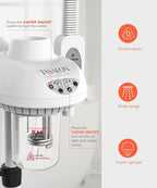TASALON Professional 2 in 1 Facial Steamer With 5X Magnifying Foldable Arm, Ozone Mist Steamer for Face, Salon Spa Beauty Skin Care Equipment