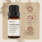 VINEVIDA Juniper Berry Essential Oil 10 mL - Undiluted Candle Scent DIY Scents for Candlemaking Soap Making Safe Skin,4OZV-OBP-JUN-IND-10ML