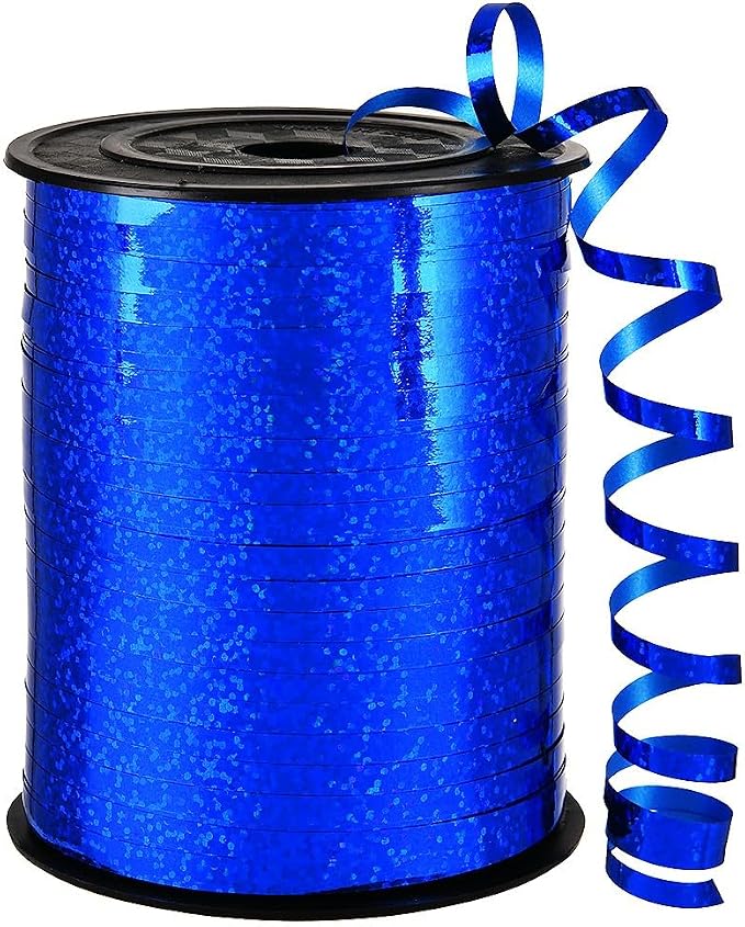 Blue PVC Plastic Curling Ribbon, 3/16" x 500-Yard, Dark Blue, Casual Occasion by LACNNY