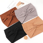 DRESHOW 4 Pack Turban Headbands for Women Wide Vintage Head Wraps Knotted Cute Hair Band Accessories