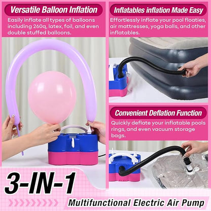 3-in-1 Electric Balloon Pump, Portable Air Pump - Image 4