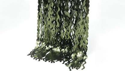 4 Pack Wavy Olive Green Streamers Backdrop Jungle Party Decorations - Image 7