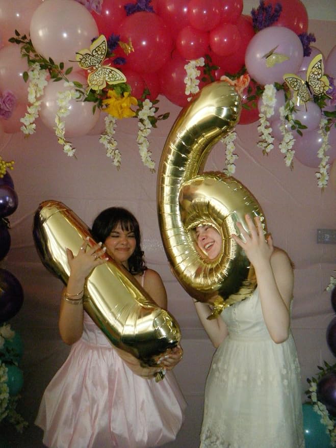 Champagne Gold Number 6 Balloon 40 inch, Balloon numbers party supplies - Image 8