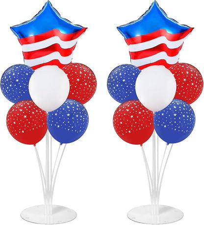 USA Patriotic Balloons Stand Kit 2 Sets by Naozinebi