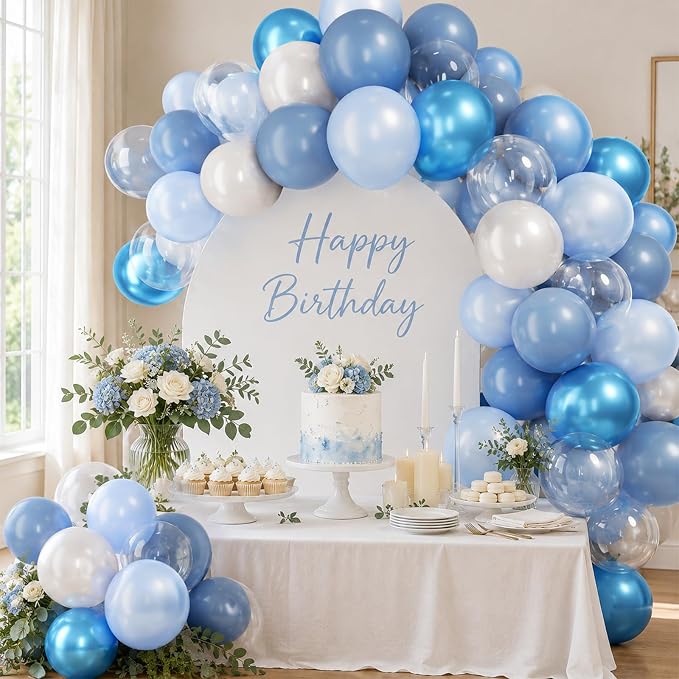 Blue Balloons, Baby Boy Gender Reveal Ocean Birthday Wedding Anniversary - Image 4