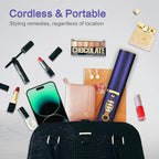 Cordless Hair Straighteners 5000 mAh Long Range Titanium Portable Flat Iron Wireless Mini Hair Straightener 2 in 1 for Straightening and Curling Travel Straightener max. 210℃/410℉ Heats Up in Seconds