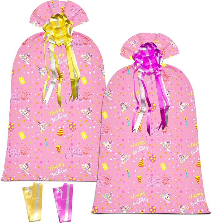 2 Pcs Large Gift Bags Oversized Plastic Storage Bags 48"x 36" by OILCUP