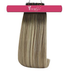 YoungSee Tape in Hair Extensions Real Human Hair Brown Balayage Tape in Hair Extensions Ombre Dark Brown to Medium Brown with Blonde Hair Extension Tape-in Real Human Hair for Women 18 Inch 20pcs 50g