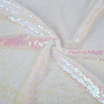 JYFLZQ White Iridescent Sequin Backdrop Curtains 4ft x 6.5ft 1 Panel Glitter - Image 4