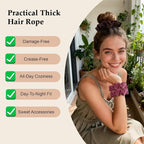 Satin Scrunchies for Women – 8PCS Blush & Brown Silk Hair Ties Set – No Crease, Frizz-Free, Gentle Elastic Hair Bands, Soft & Stylish Everyday Hair Accessories Gifts