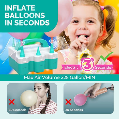 ETENWOLF Electric Balloon Pump for All Balloons | Balloon Inflator for Birthday - Image 3