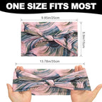 Cobahom 6Pcs Wide Headbands for Women Non Slip Soft Fabric Hair Wrap Boho Head Bands Elastic Sport Hair Bands for Workout Yoga Running (Natural Texture)