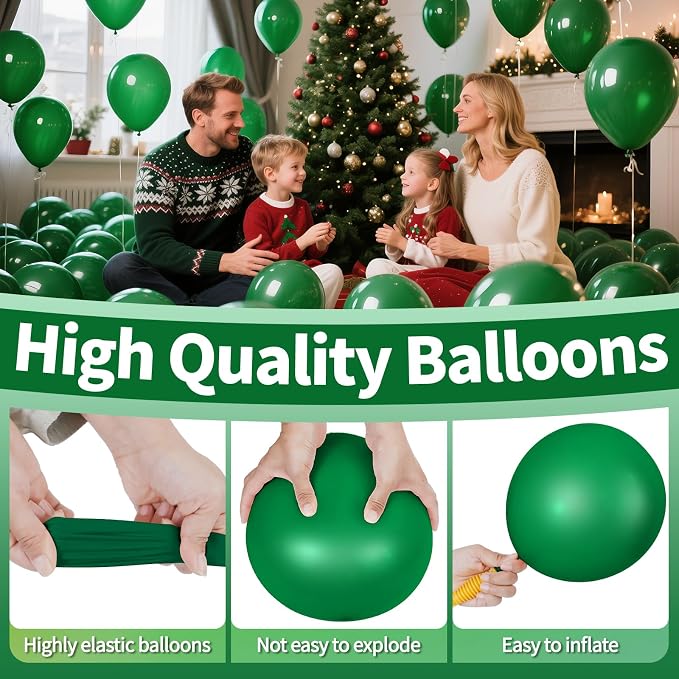Dark Green Balloon 12 Inch - Image 4