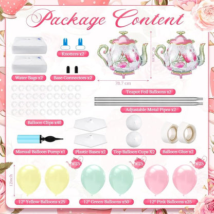 Kasyat 2 Set Tea Party Decorations Balloon Column - Image 2