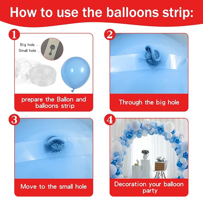 4pcs Balloon Pump Hand Held Inflator Air Pump - Image 6