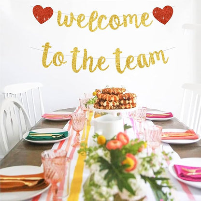 BEISHIDA Welcome to The Team Banner, NO DIY, Office Party Decorations - Image 6