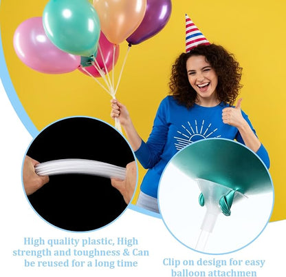 20 Pcs Balloon Sticks Sets, Plastic Balloon Sticks Holders And Cups, Balloons - Image 3