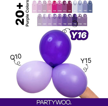 PartyWoo Dark Purple Balloons 120pcs Royal Purple Color 18 12 10 5 Inch | 18 12 - Image 5