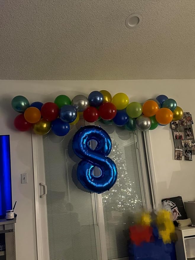 Number Balloons 8 Balloon 40 inch Blue - Image 4