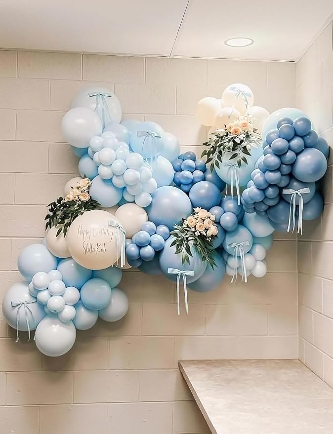 Light Blue Balloons, Pastel Blue Balloons - Image 7