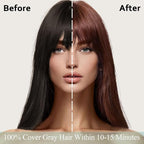 Hair Dye Shampoo 3 in 1, Instant Hair Color for Women Men, Covers Grays in Minutes, Long Lasting Brown Hair Dye, Coconut Dye Shampoo, Champu Para Canas, Easy to Use 16.90 Fl Oz