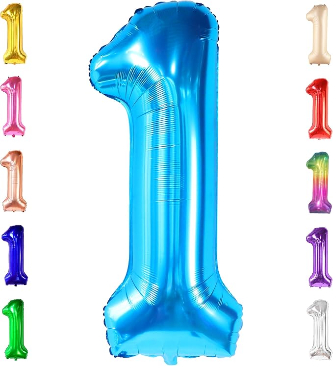 KatchOn Blue Number 1 Balloon for 1st Birthday Decorations by KatchOn