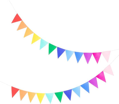LOVENJOY 2 Assembled Rainbow Banners Felt Bunting Multicolor - Image 2
