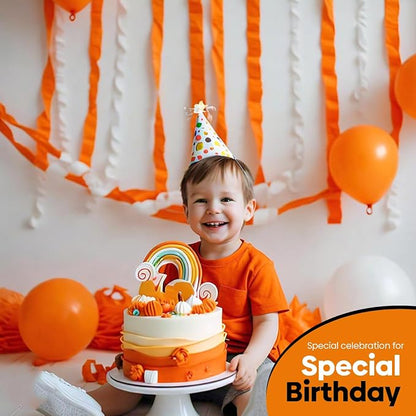 6 Orange Streamers with White, 492ft Pack of Crepe Paper Party Decorations | - Image 6
