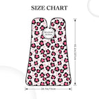 Adjustable Beard Bib, Non-Stick Hair Catcher Cape for Men's Shaving, Waterproof with 2 Suction Cups, Paint Splatter Cheetah Leopard Print Pink Shave Bib