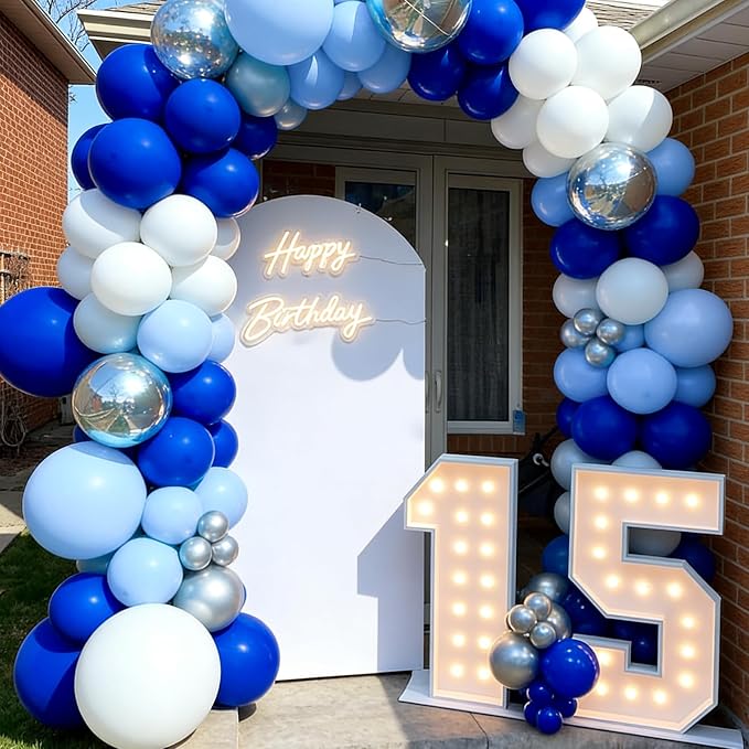 103pcs Blue White Balloon Garland Kit - Image 6