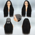 250% Density HD Full Lace Front Wigs Human Hair Loose Wave 100% Real Human Hair 15A Full 13x4 Large Lace Space Loose Deep Wave Wig, No Synthetic Blend Tangle Free Shedding Free Triple Lifespan 3X