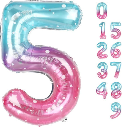Number 5 Balloon 40 Inch for 5 15 Birthday Decorations, by Mluchee