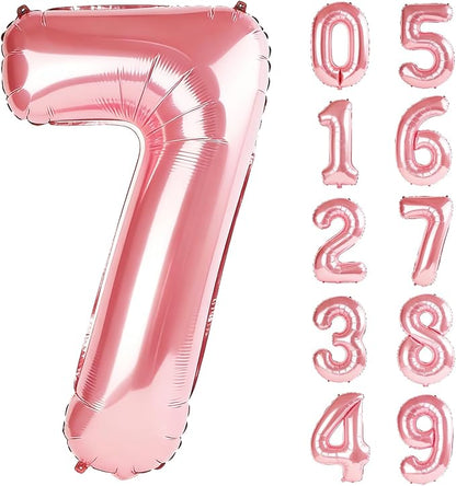40 Inch Number 7 Balloons for 7th Birthday Party Decorations, 0-100 Jewelry by FOBELEC