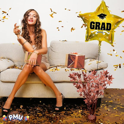 PMU Bursting Star Metallic Foil Spray Centerpiece- Metallic Rose Gold Balloon - Image 6