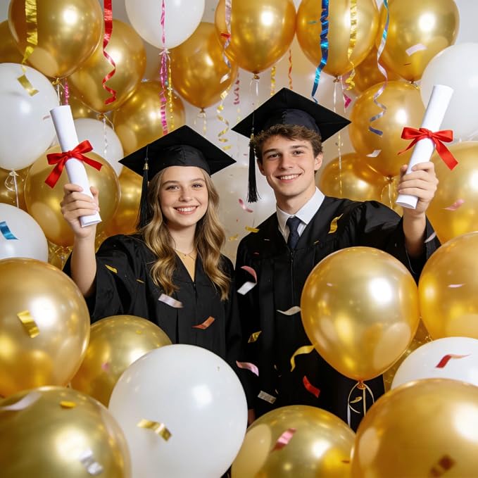 110pcs Gold Balloons, Metallic Gold Latex Balloons 12 inch, Globos Dorados - Image 6