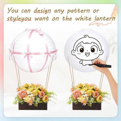 8 Sets Hot Air Balloon Table Centerpieces Kit All-In-One Hot Air Balloon - Image 4